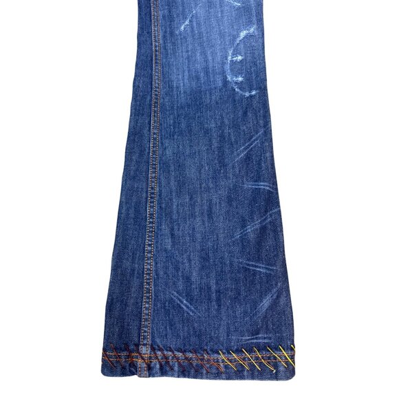 NWT Vintage Antik Denim Jeans Women's Sz 28 Y2K Bootcut Flare Hippie Embroidered - Picture 9 of 15